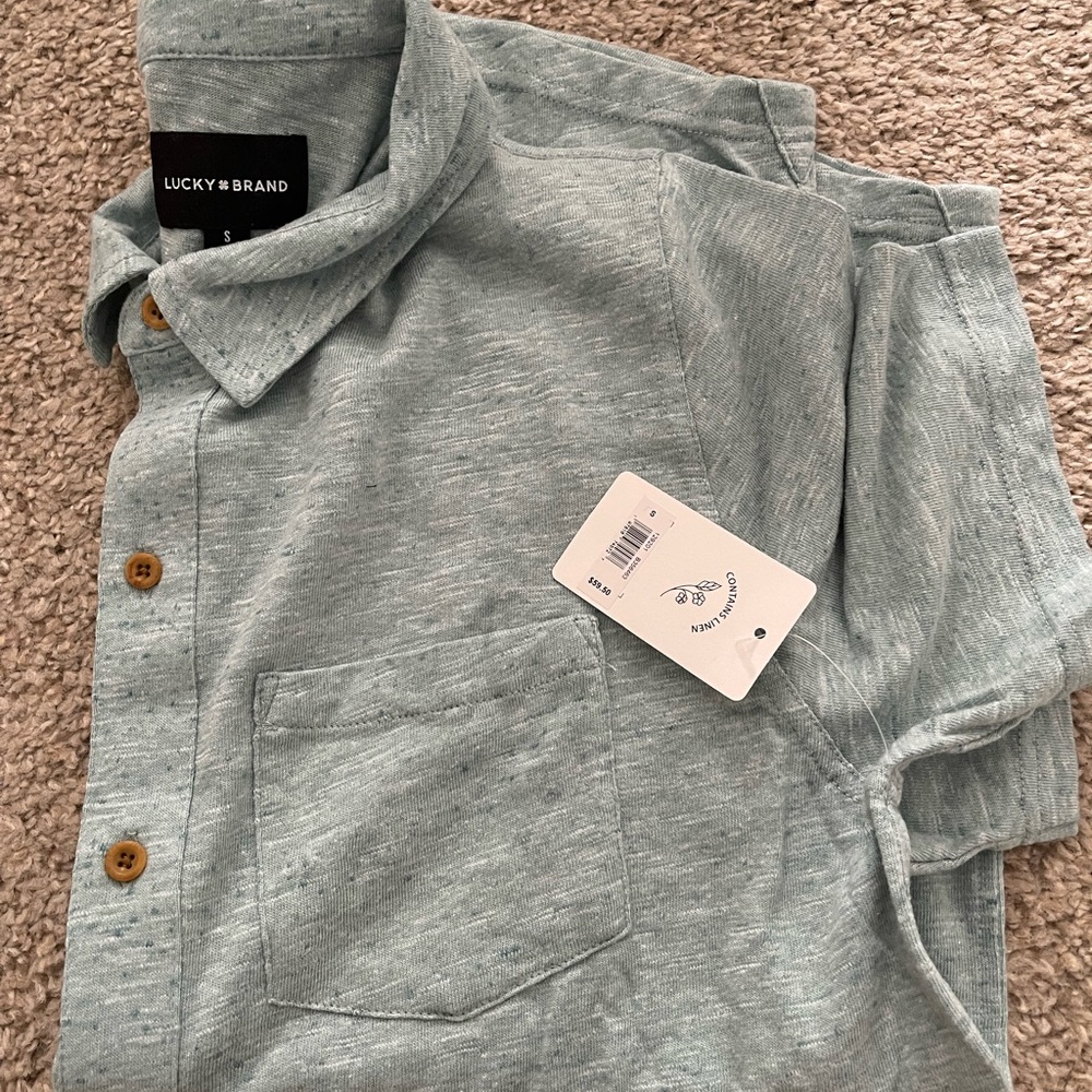 Lucky Brand Green Casual Button Down Shirt
